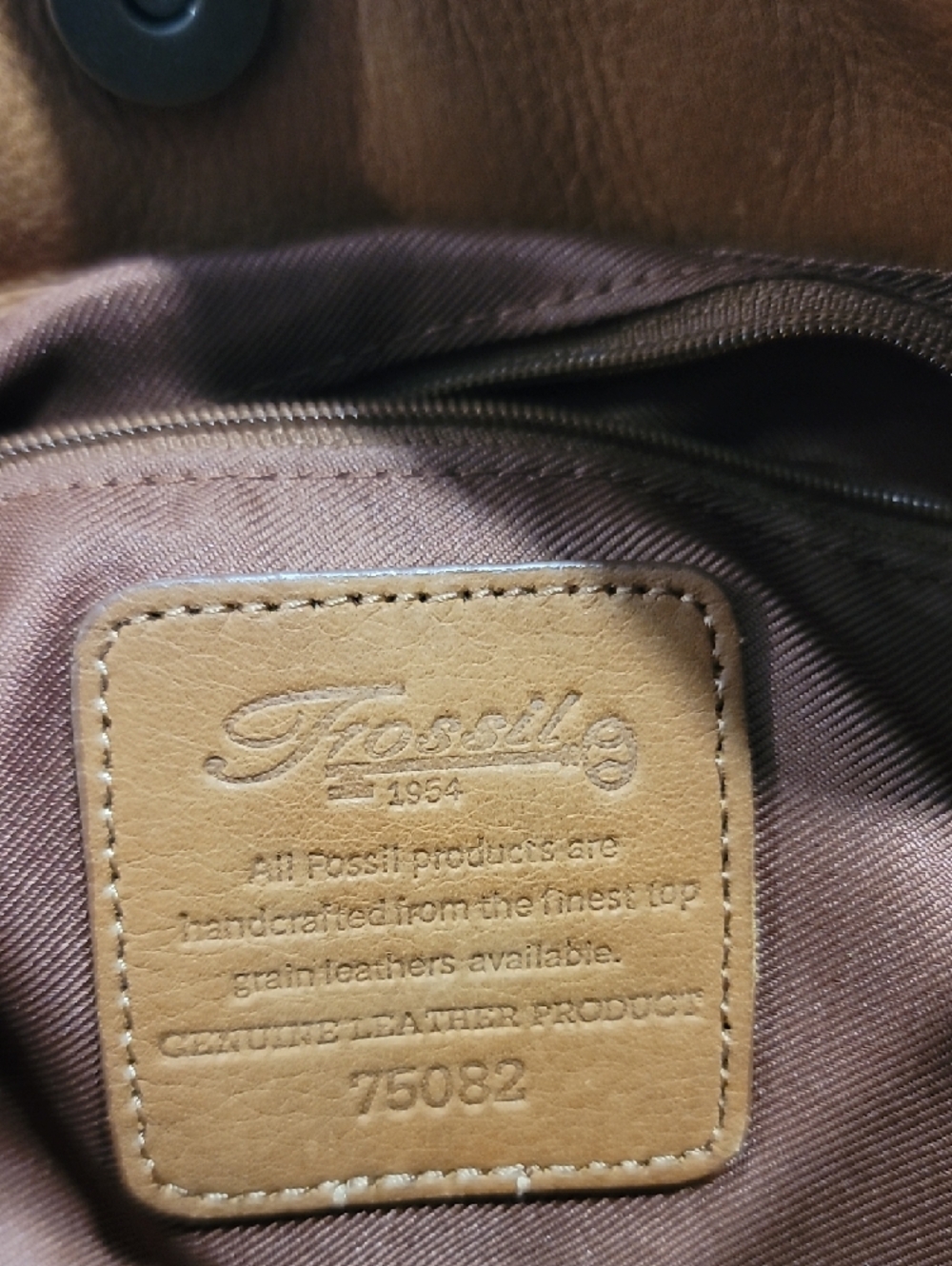 Vintage Fossil Women's Quilted Leather Hobo Bag in Tan - Picture 7 of 8